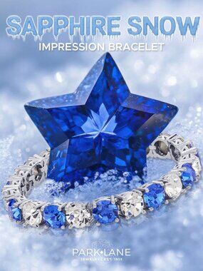 Park Lane Sapphire Snow Impression Bracelet
